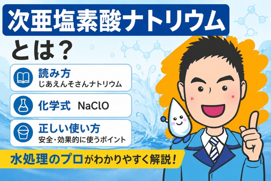 次亜塩素酸ナトリウムとは？読み方・化学式・正しい使い方を水処理のプロが解説