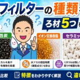 浄水器フィルターの種類を比較|ろ材5つをプロが解説