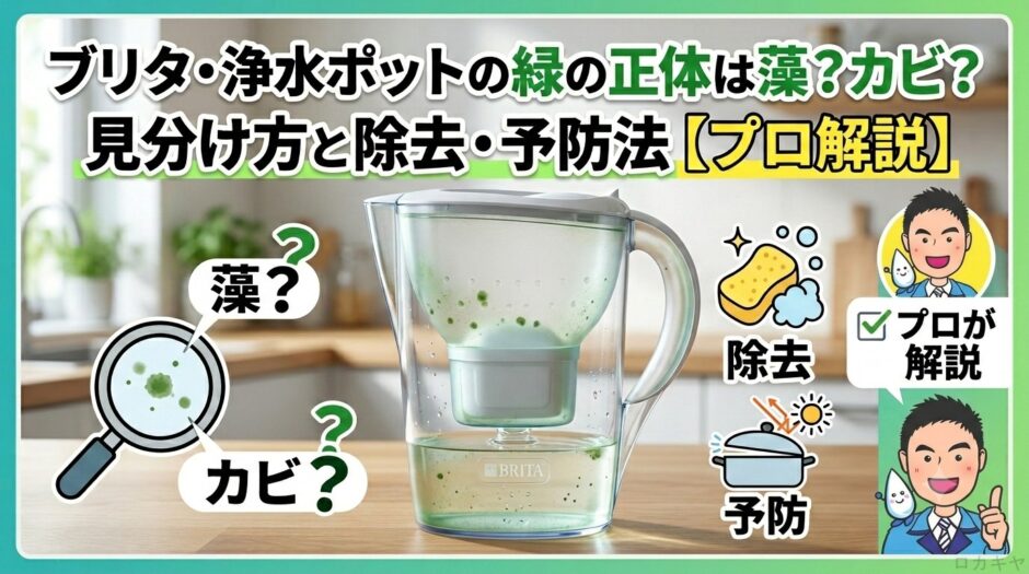 ブリタ・浄水ポットの緑の正体は藻？カビ？見分け方と除去・予防法【プロ解説】