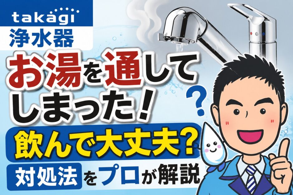 タカギ浄水器にお湯を通してしまった！飲んで大丈夫？対処法をプロが解説