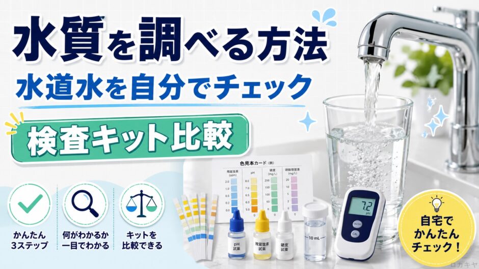 水質を調べる方法｜水道水を自分でチェック【検査キット比較】