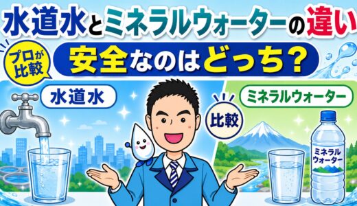 水道水とミネラルウォーターの違い｜安全なのはどっち？【プロが比較】