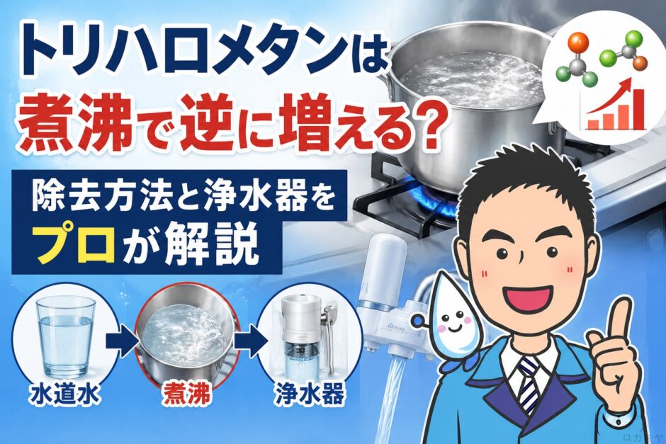 トリハロメタンは煮沸で逆に増える？除去方法と浄水器をプロが解説