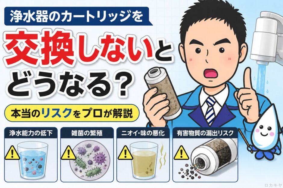 浄水器のカートリッジを交換しないとどうなる？本当のリスクをプロが解説