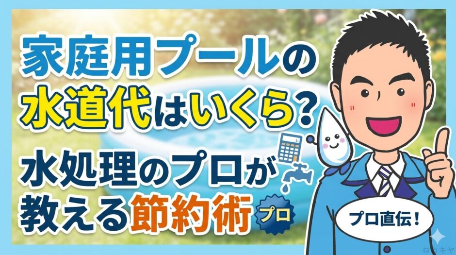 家庭用プールの水道代はいくら？水処理のプロが教える節約術