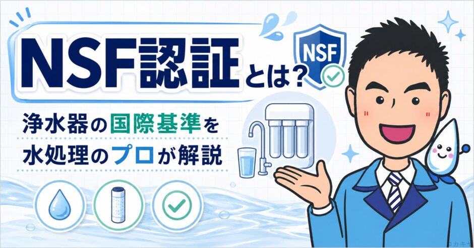 NSF認証とは？浄水器の国際基準を水処理のプロが解説