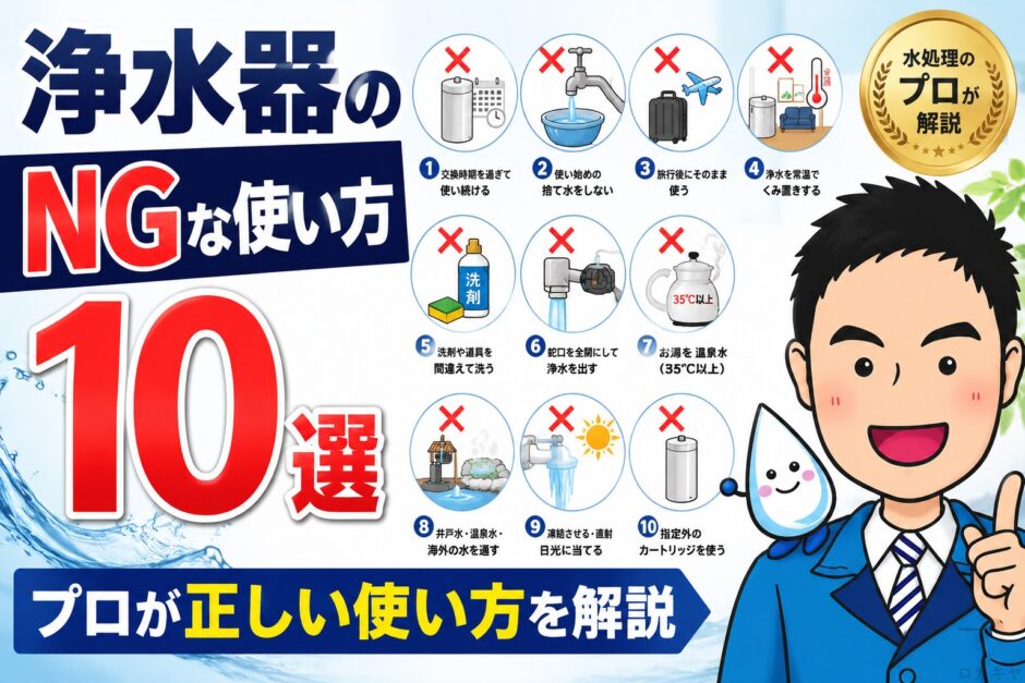 浄水器のNGな使い方10選｜プロが正しい使い方を解説