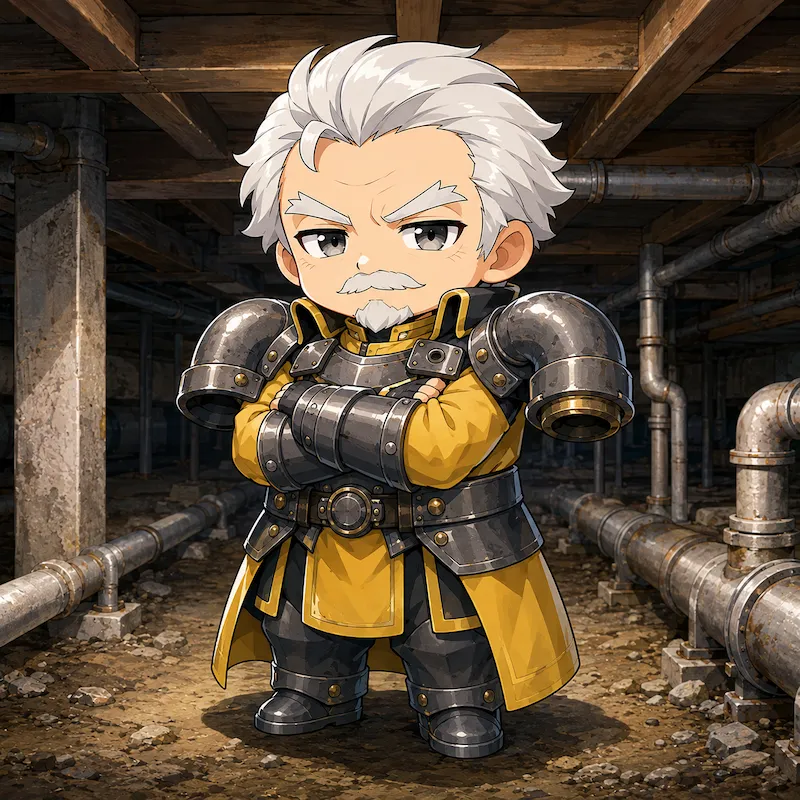 溶解性鉛のキャラクターイラスト