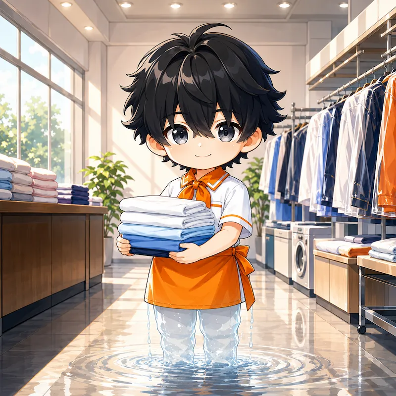 テトラクロロエチレンのキャラクターイラスト